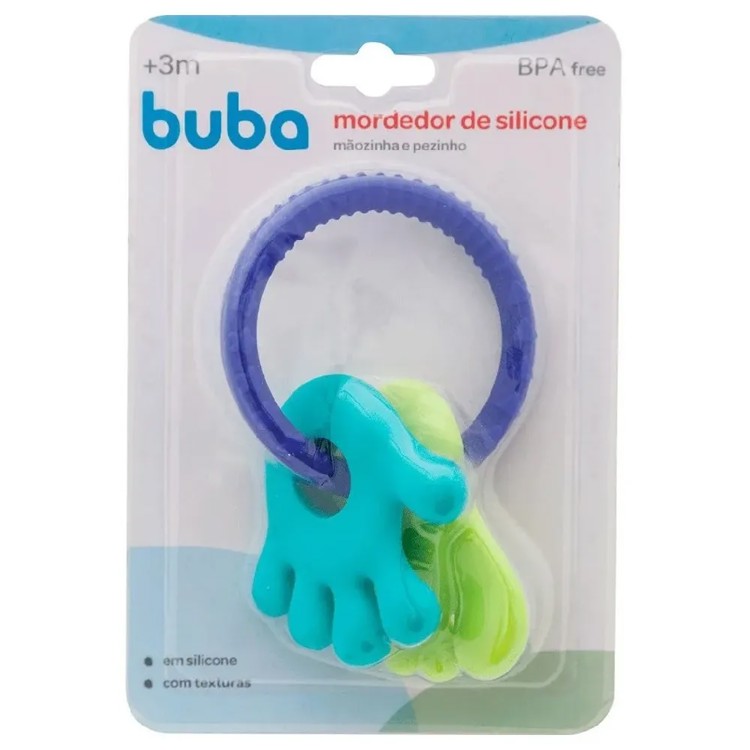 Mordedor Mãozinha e Pezinho Azul/Verde- Buba