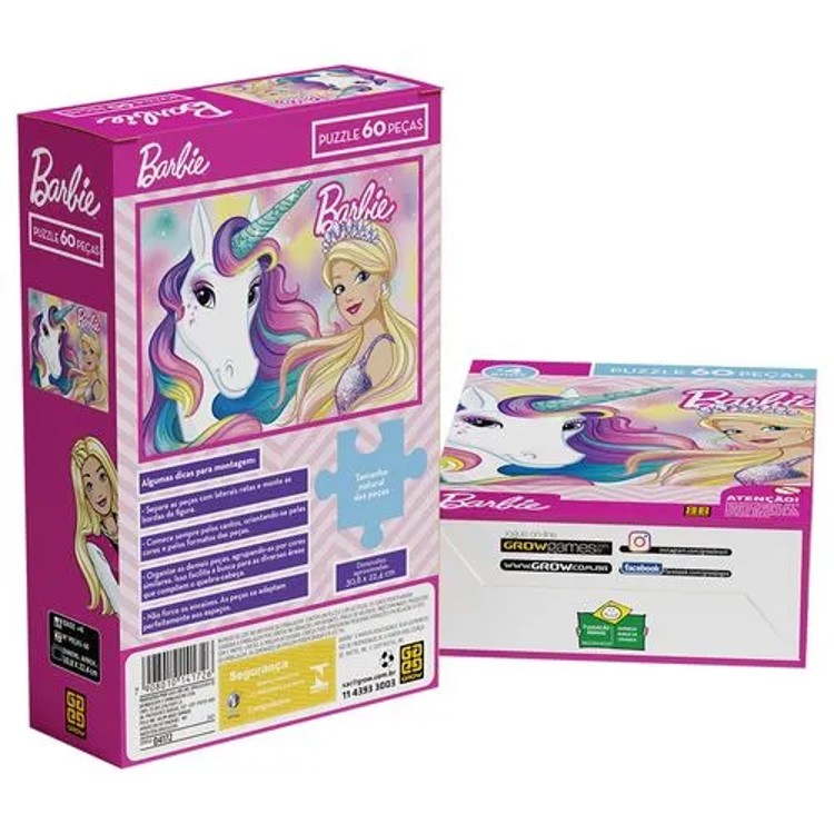 Quebra-Cabeça Barbie 60 peças - Grow