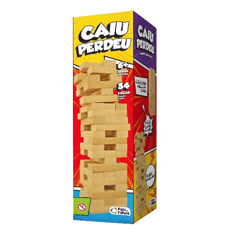 Jogo Caiu Perdeu em Madeira - Pais e Filhos