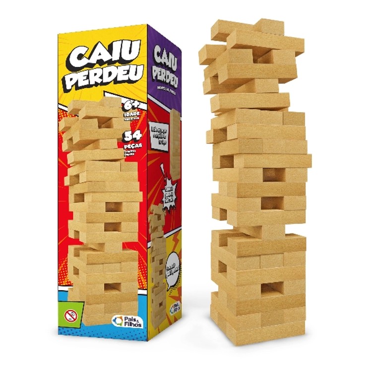 Jogo Caiu Perdeu em Madeira - Pais e Filhos