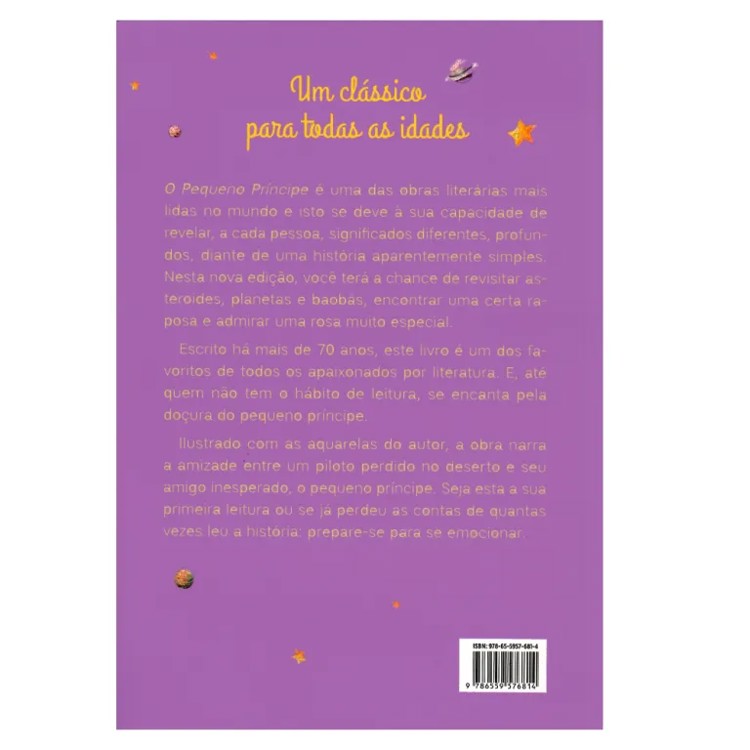 O Pequeno Príncipe - Capa Roxo Pastel - Faro Editorial